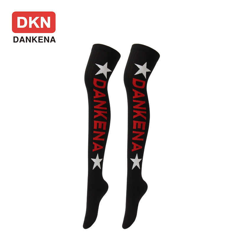 DANKENA Stripes Socks Students Socks Thigh High Socks